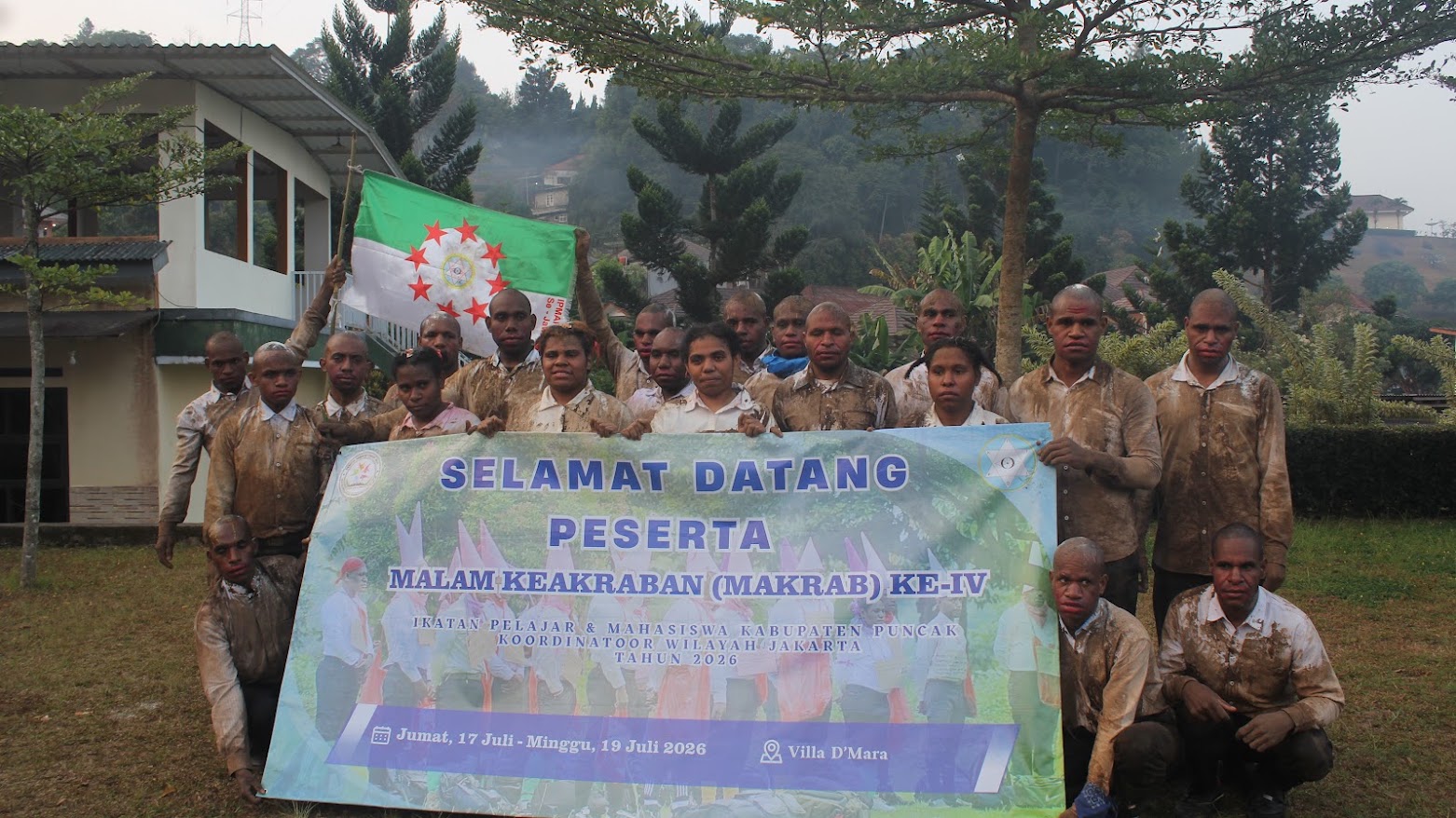 Spanduk acara Malam Keakraban (Makrab) IV IPMAP Korwil Jakarta dengan tema "Mengembangkan Kader IPMAP yang Berintegritas, Berkarakter, dan Berkualitas.